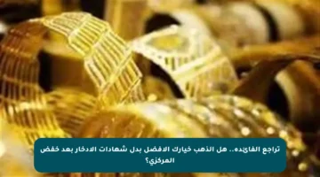 تراجع الفائدة.. هل الذهب خيارك الأفضل بدل شهادات الادخار بعد خفض المركزي؟